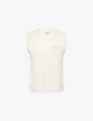 CARHARTT OMENS CARHARTT WIP SIGNATURE CABLE-KNIT WOOL-BLEND VEST