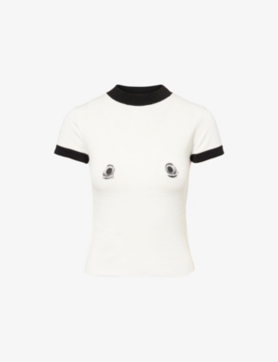 PH5 H5 WOMENS RUBUS UV REACTIVE FROG ROUND-NECK KNITTED T-SHIRT XS 