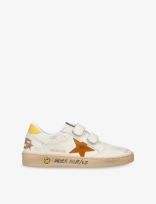 GOLDEN GOOSE: Kids' Ball Star Star-Applique Leather Low-Top Trainers