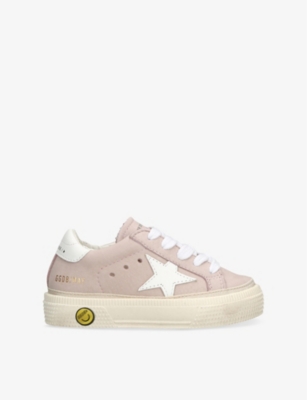 GOLDEN GOOSE: Kids' May Leather Low-Top Trainers
