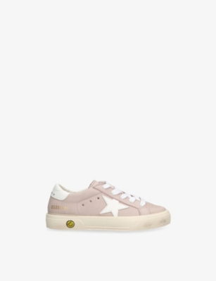 GOLDEN GOOSE: Kids' May Leather Low-Top Trainers
