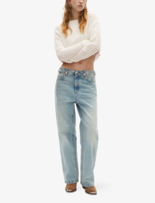 THE KOOPLES: Round-Neck Open-Knit Cotton Jumper