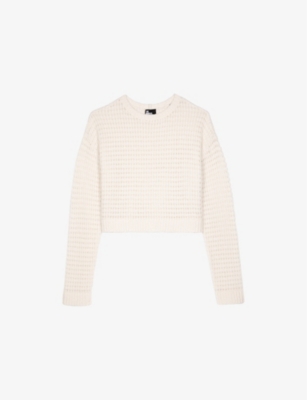 THE KOOPLES: Round-Neck Open-Knit Cotton Jumper
