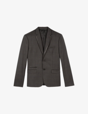 THE KOOPLES: Contrast-Trim Single-Breasted Wool Blazer