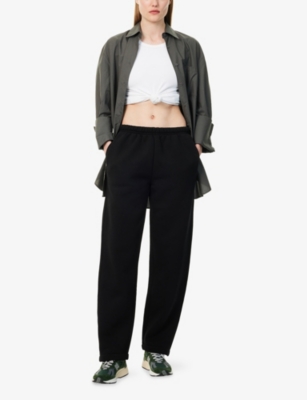 THE COUTURE CLUB: Embroidered Crest Relaxed-Fit Cotton-Blend Jogging Bottoms