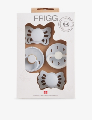 MUSHIE + FRIGG: Baby's First Pacifier Set Pack of Six 0-6 Months