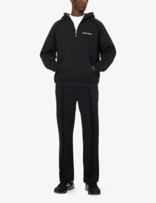 The Couture Club Mens  Ultimate Split Hem Smart Straight-leg Regular-fit Stretch-woven Trousers In Black