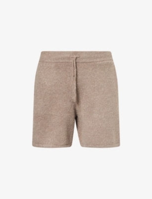 THE COUTURE CLUB: Boucle Relaxed-Fit Knitted Shorts