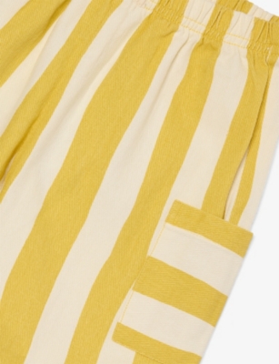 CLAUDE & CO: Emerson Striped Cotton-Twill Trousers 3 months-6 years