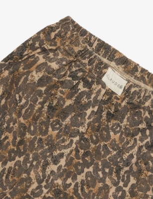CLAUDE & CO: Emerson Leopard-Print Cotton Trousers 3 Months-6 Years