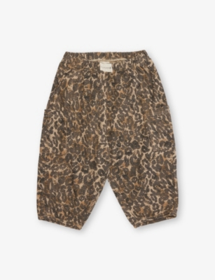 CLAUDE & CO: Emerson Leopard-Print Cotton Trousers 3 Months-6 Years