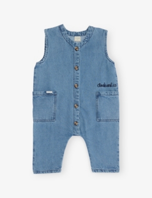 CLAUDE & CO: Wren Sleeveless Denim Overall 6 Months-6 Years
