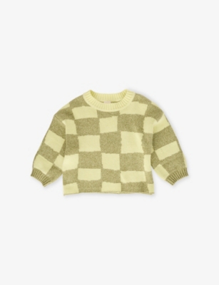 CLAUDE & CO: Phoenix Check-Print Cotton-Knit Jumper 6 Months-6 Years