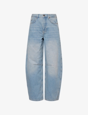 ME AND EM: Regular-fit tapered-leg denim jeans