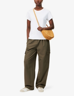 ME AND EM: Round-Neck Slim-Fit Woven T-Shirt