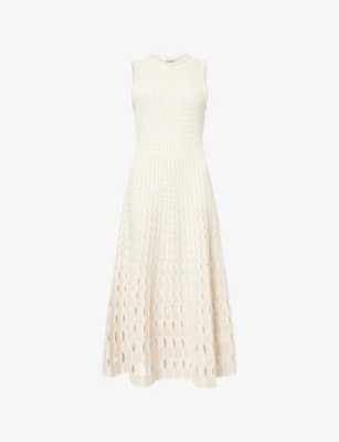 SIMKHAI: Zelma Sleeveless Open-Knit Maxi Dress