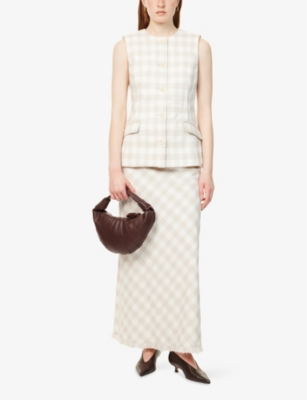 SIMKHAI: Calliope check woven vest