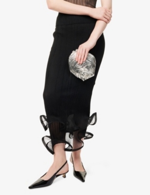 SIMKHAI: Cove Shell Metal Clutch Bag