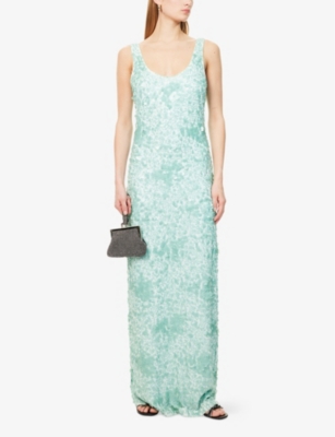 SIMKHAI: Bex Sequin-Embellished Woven Maxi Dress