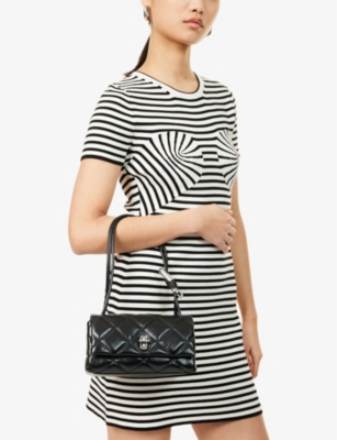 Marc Jacobs Dual Quilted Top Handle Shoulder Bag In Black