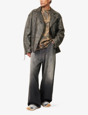 ACNE STUDIOS: Paint Wash Straight-Leg Denim Jeans