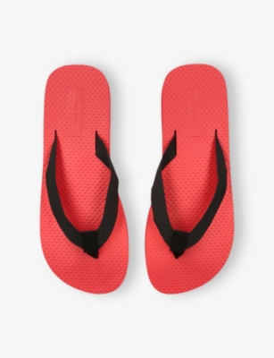 The Row Womens Dune Flatform Rubber Sandals Red Comb