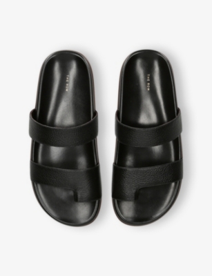THE ROW: Hugh Leather Flat Sandals