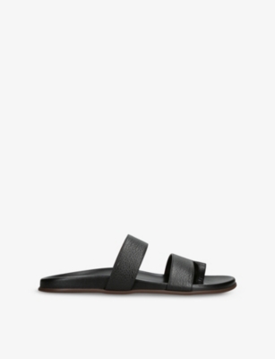 THE ROW: Hugh Leather Flat Sandals