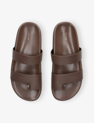 THE ROW: Hugh Leather Flat Sandals