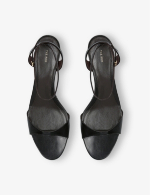 THE ROW: Vika 35 Ankle-Strap Leather Heeled Sandals