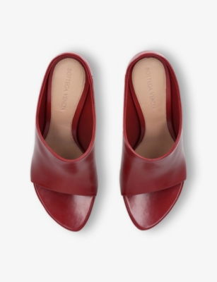 Bottega Veneta Pointed High Heel Sandals In Red