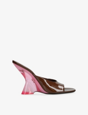 DRIES VAN NOTEN: Bulle Leather Heeled Mules