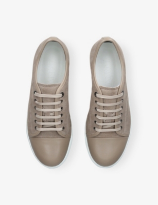 LANVIN: DBB1 Contrast-Panel Leather Low-Top Trainers