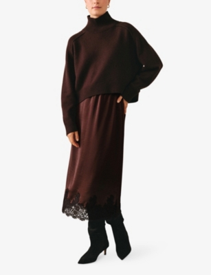 THE WHITE COMPANY: Funnel-Neck Relaxed-Fit Wool-Blend Jumper