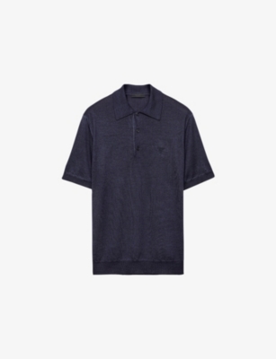 PRADA: Short-Sleeved Cashmere Polo Shirt