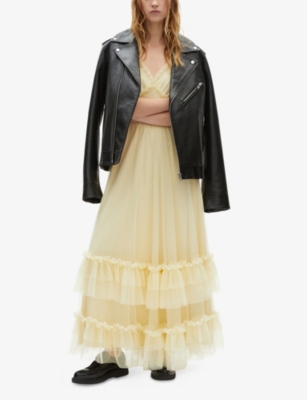 THE KOOPLES: V-Neck Tulle Maxi Dress