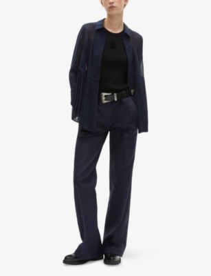 THE KOOPLES: Pleated Semi-Sheer Woven Shirt