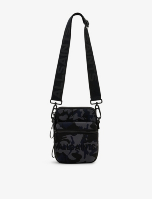 ALLSAINTS: Falcon Camouflage-Print Woven Pouch Shoulder Bag