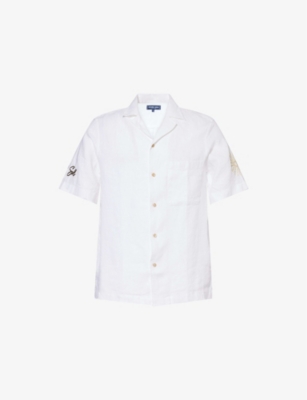 FRESCOBOL CARIOCA: Alves embroidered linen shirt