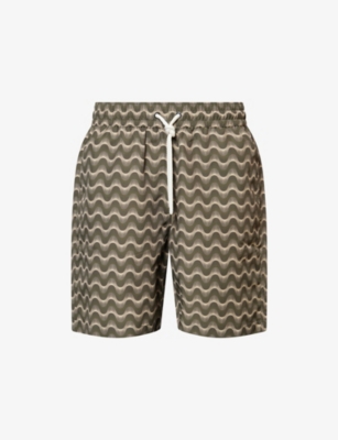 FRESCOBOL CARIOCA: Raio Do Sol Santos Board Printed Swim Shorts