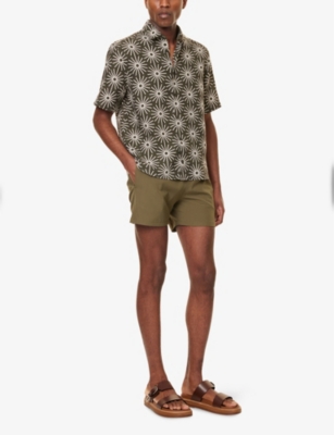 FRESCOBOL CARIOCA: Castro Printed Short-Sleeve Linen Shirt