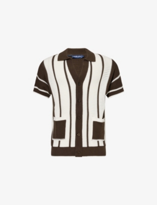 FRESCOBOL CARIOCA: Fabricio striped cotton-crochet shirt