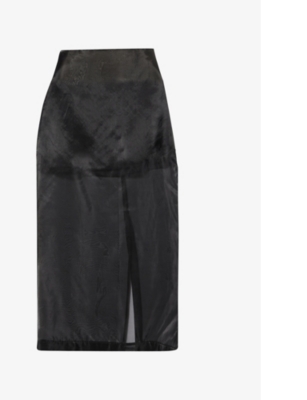 THE FRANKIE SHOP: Peri Sheer Silk-Blend Midi Skirt