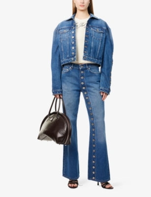JEAN PAUL GAULTIER: Buttoned Straight-leg Denim Jeans