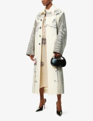 JEAN PAUL GAULTIER: The Multi-Tattoo Cotton-Blend Trench Coat