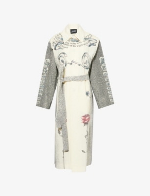 JEAN PAUL GAULTIER: The Multi-Tattoo Cotton-Blend Trench Coat