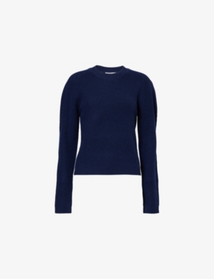 JW ANDERSON: Puff-Sleeve Ribbed Wool and Cashmere Jumper