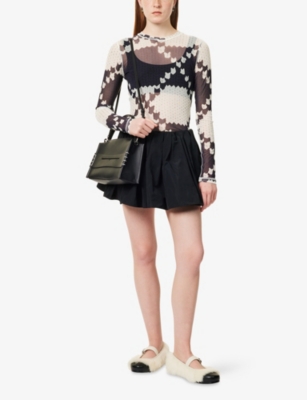 JW ANDERSON: Gathered Woven Mini Skort