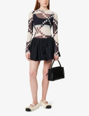 JW ANDERSON: Underpinning Long-Sleeve Mesh Top