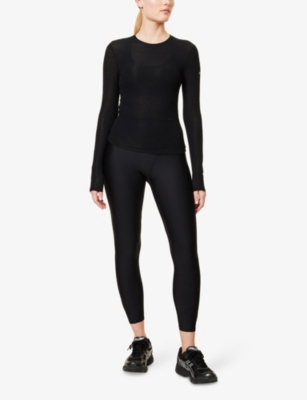 ALO YOGA: Sea Coast Round-Neck Stretch-Woven Top
